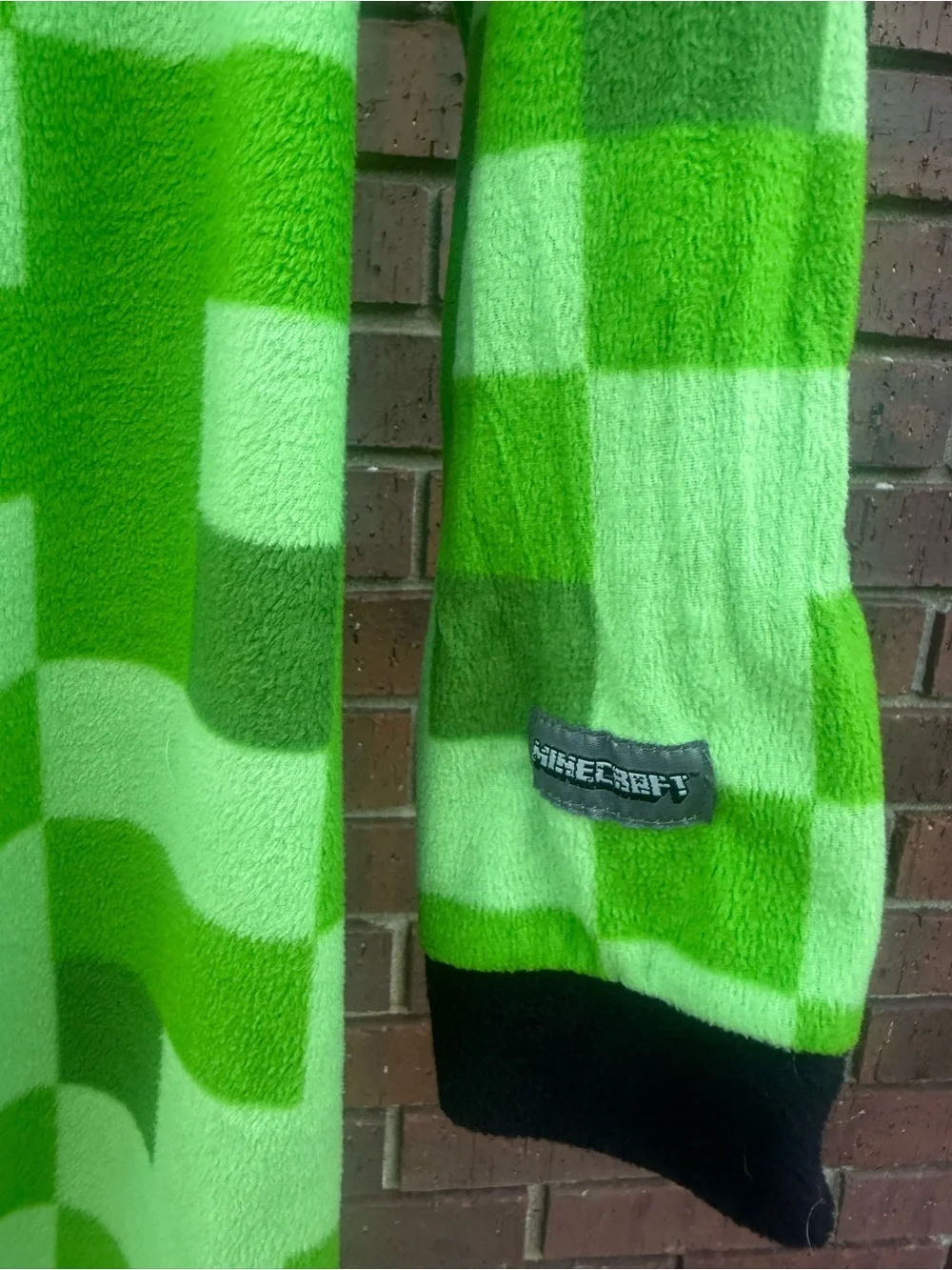 Minecraft Creeper One Piece Kids Sleepwear Jumpsuit Costume Youth Size 14/16 EUC